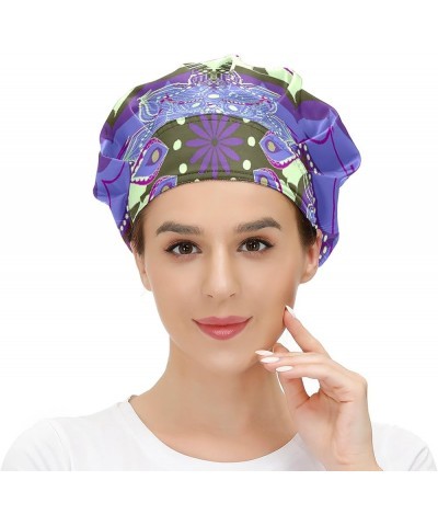 Adjustable Working Caps, Elastic Bandage Tie Back Hats, Cover Hair Bouffant Hats with Sweatband 13 Indian (8) $11.59 Balaclavas