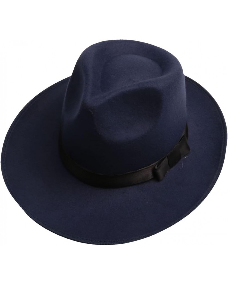 Fedora Hat Warm Autumn and Winter Jazz Hat Travel Cowboy Hat British Style Bow Church Panama Hat $19.43 Fedoras