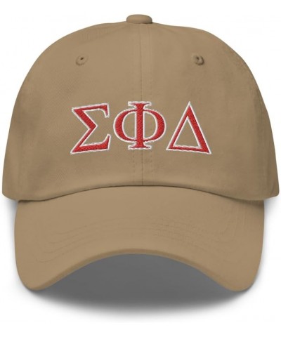 Sigma Phi Delta Fraternity Classic Dad Hat - Premium Chino Cotton Twill Cap Khaki Sigma Phi Delta 2 $15.99 Baseball Caps