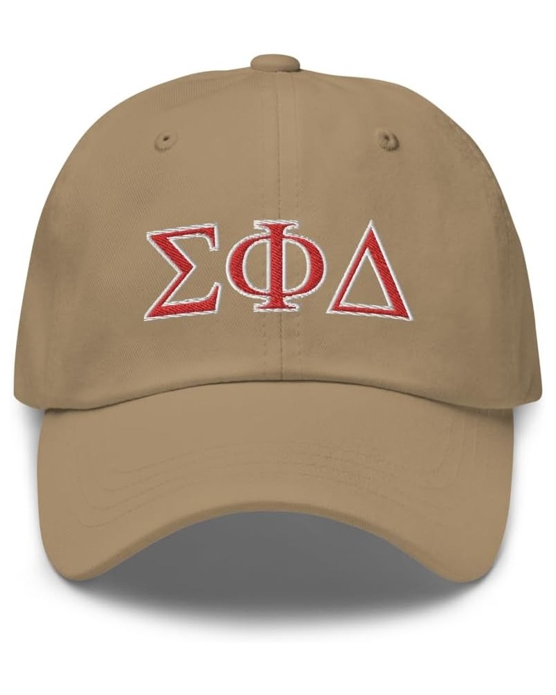 Sigma Phi Delta Fraternity Classic Dad Hat - Premium Chino Cotton Twill Cap Khaki Sigma Phi Delta 2 $15.99 Baseball Caps