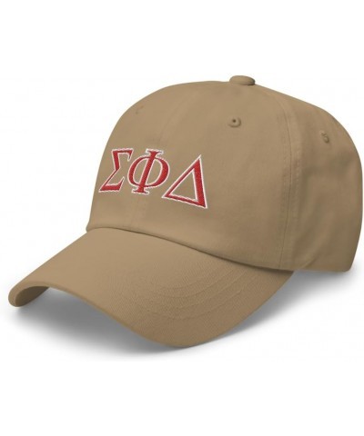 Sigma Phi Delta Fraternity Classic Dad Hat - Premium Chino Cotton Twill Cap Khaki Sigma Phi Delta 2 $15.99 Baseball Caps