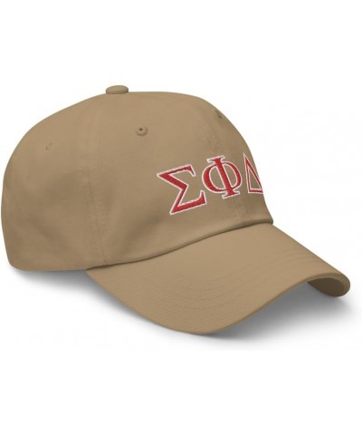 Sigma Phi Delta Fraternity Classic Dad Hat - Premium Chino Cotton Twill Cap Khaki Sigma Phi Delta 2 $15.99 Baseball Caps