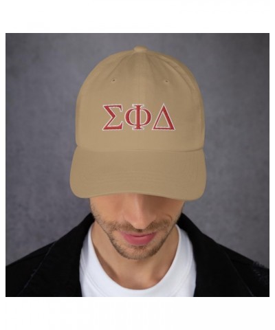 Sigma Phi Delta Fraternity Classic Dad Hat - Premium Chino Cotton Twill Cap Khaki Sigma Phi Delta 2 $15.99 Baseball Caps