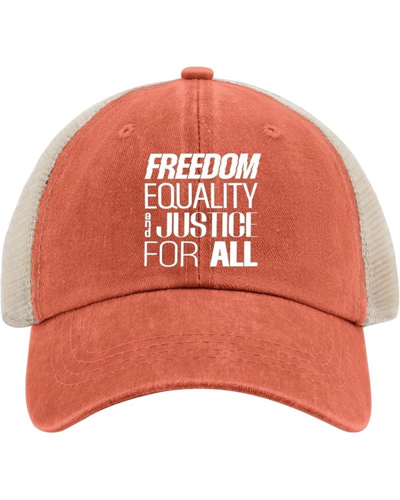 Freedom, Equality and Justice for All Baseball Cap Party Hat AllBlack Womens Hat Gifts for Grandma Beach Cap Saffron02 $9.24 ...