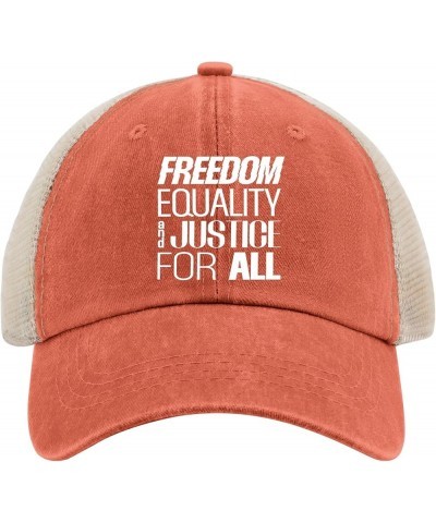 Freedom, Equality and Justice for All Baseball Cap Party Hat AllBlack Womens Hat Gifts for Grandma Beach Cap Saffron02 $9.24 ...