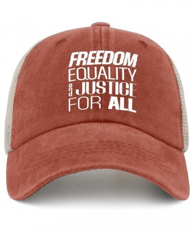 Freedom, Equality and Justice for All Baseball Cap Party Hat AllBlack Womens Hat Gifts for Grandma Beach Cap Saffron02 $9.24 ...