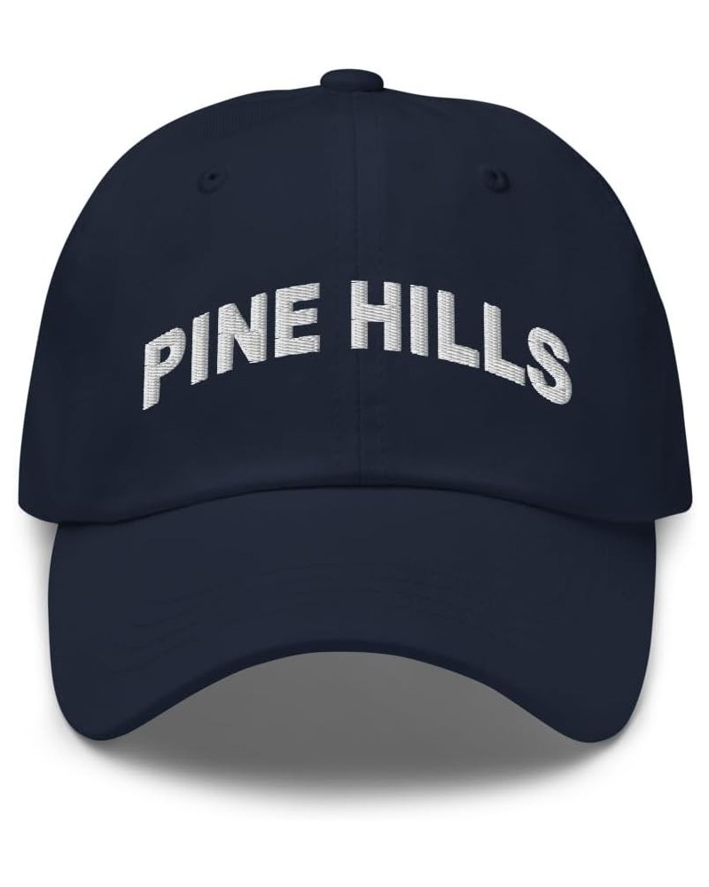 Pine Hills Florida Hat Pine Hills FL Cap Embroidered Dad Hat Adjustable Strap Closure Unisex Navy $16.40 Baseball Caps