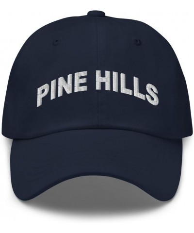 Pine Hills Florida Hat Pine Hills FL Cap Embroidered Dad Hat Adjustable Strap Closure Unisex Navy $16.40 Baseball Caps