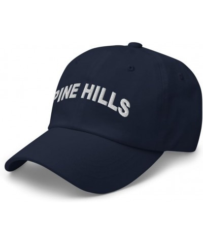 Pine Hills Florida Hat Pine Hills FL Cap Embroidered Dad Hat Adjustable Strap Closure Unisex Navy $16.40 Baseball Caps