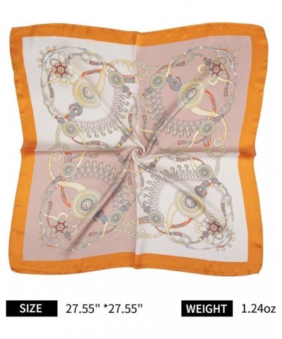 27.5 Inches Silk Head Scarf for Women Scarf Silk Square Scarves 24ss0068 $6.95 Scarves