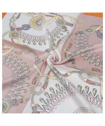 27.5 Inches Silk Head Scarf for Women Scarf Silk Square Scarves 24ss0068 $6.95 Scarves