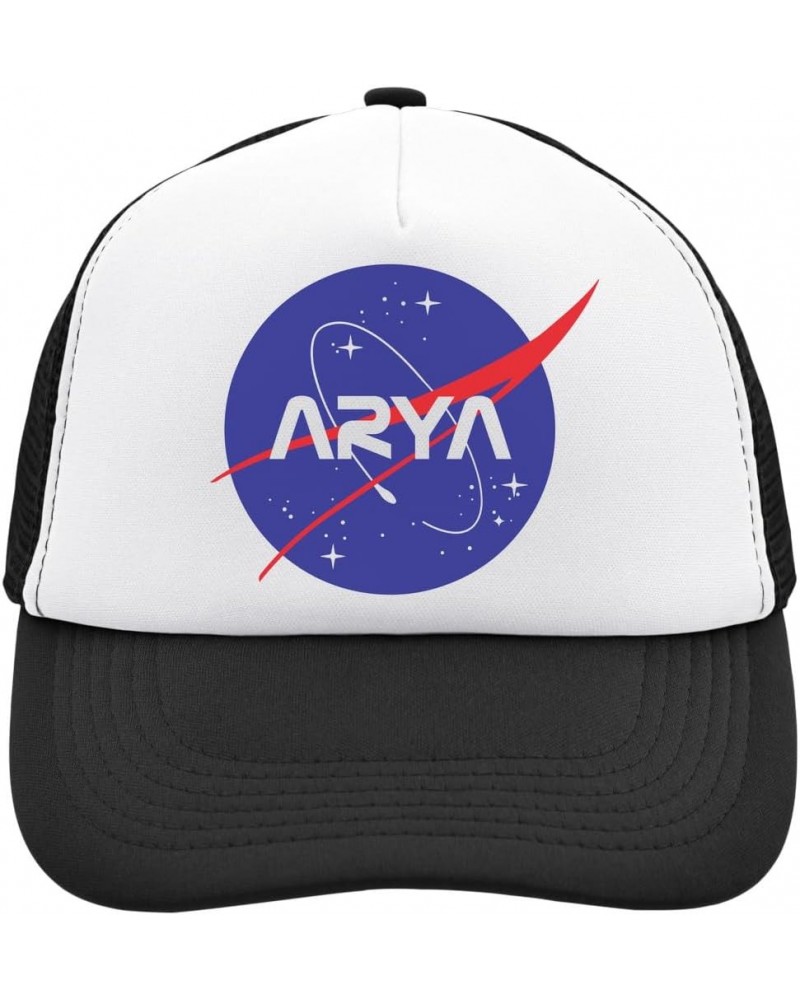 Arya Space Agency Style Design Mesh Back Trucker Cap Adjustable Snapback Hat Casu White, Black, osz $26.69 Baseball Caps