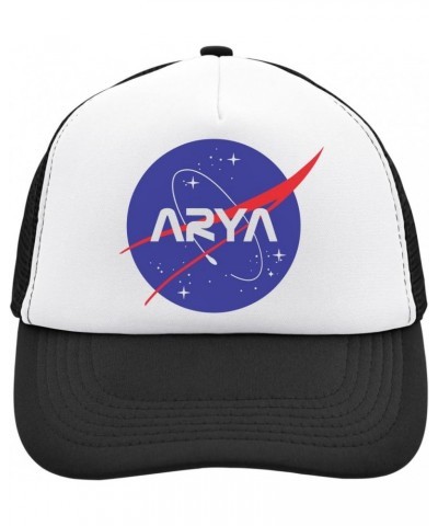 Arya Space Agency Style Design Mesh Back Trucker Cap Adjustable Snapback Hat Casu White, Black, osz $26.69 Baseball Caps