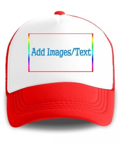 Custom Sun Hat Add Images Text Curved Mesh Hat Valentine's Day Gifts Red 0 $12.41 Visors