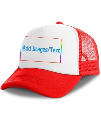 Custom Sun Hat Add Images Text Curved Mesh Hat Valentine's Day Gifts Red 0 $12.41 Visors