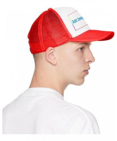 Custom Sun Hat Add Images Text Curved Mesh Hat Valentine's Day Gifts Red 0 $12.41 Visors