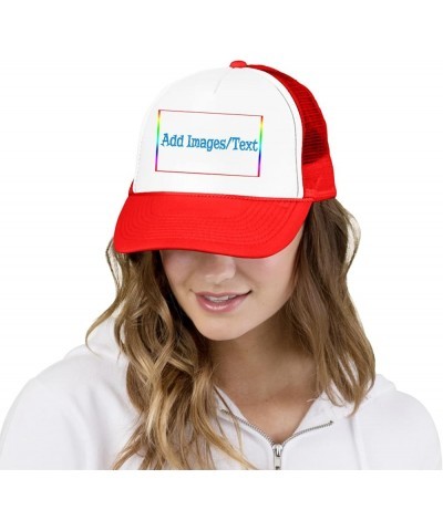 Custom Sun Hat Add Images Text Curved Mesh Hat Valentine's Day Gifts Red 0 $12.41 Visors