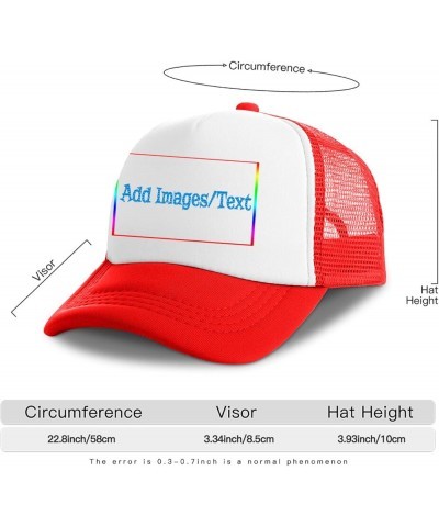 Custom Sun Hat Add Images Text Curved Mesh Hat Valentine's Day Gifts Red 0 $12.41 Visors