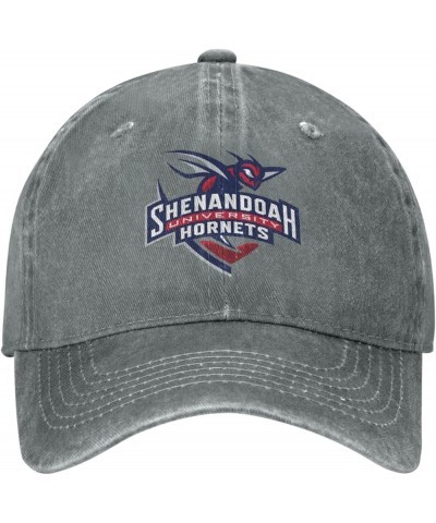 Shenandoah University Logo Cowboy Hats，Unisex Adjustable for Hat Baseball Cap Casquette Gray $11.24 Cowboy Hats