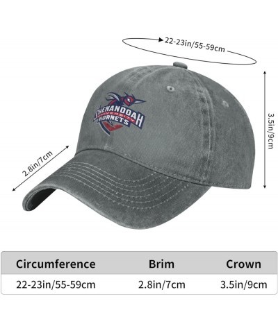 Shenandoah University Logo Cowboy Hats，Unisex Adjustable for Hat Baseball Cap Casquette Gray $11.24 Cowboy Hats