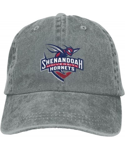 Shenandoah University Logo Cowboy Hats，Unisex Adjustable for Hat Baseball Cap Casquette Gray $11.24 Cowboy Hats