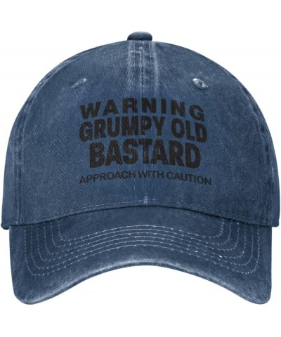 Funny Warning Grumpys Old Bastards Approachs with Caution Cowboy Hat Men Vintage Baseball Cap Women Trucker Hat Black Navy Bl...