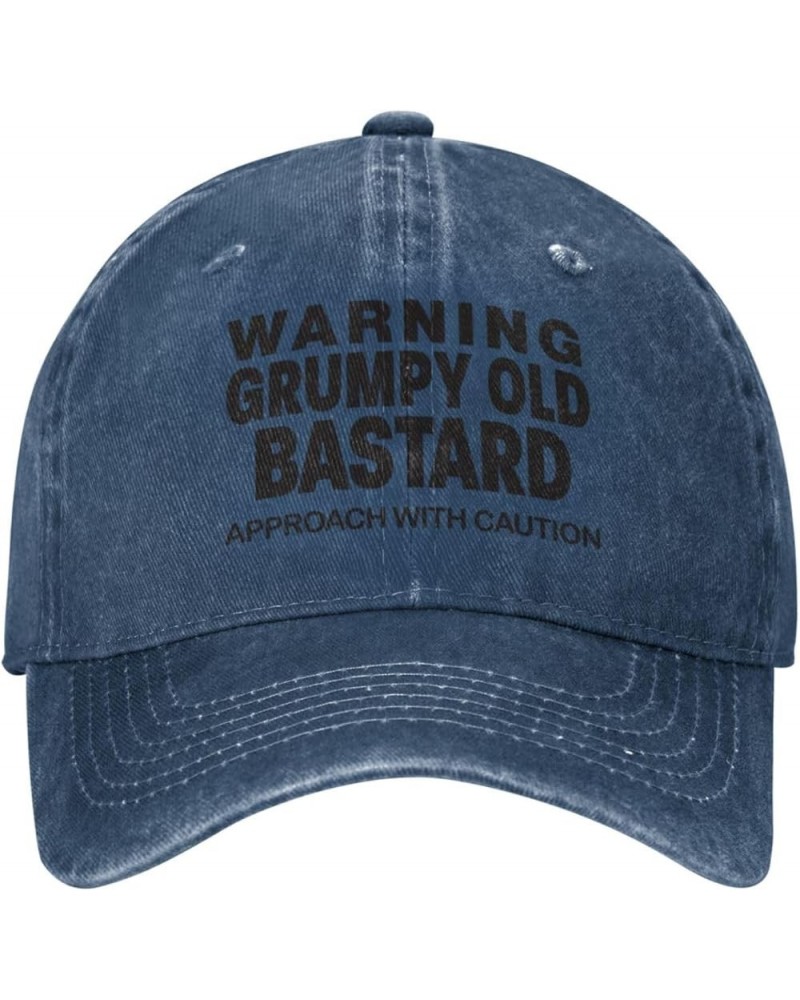 Funny Warning Grumpys Old Bastards Approachs with Caution Cowboy Hat Men Vintage Baseball Cap Women Trucker Hat Black Navy Bl...