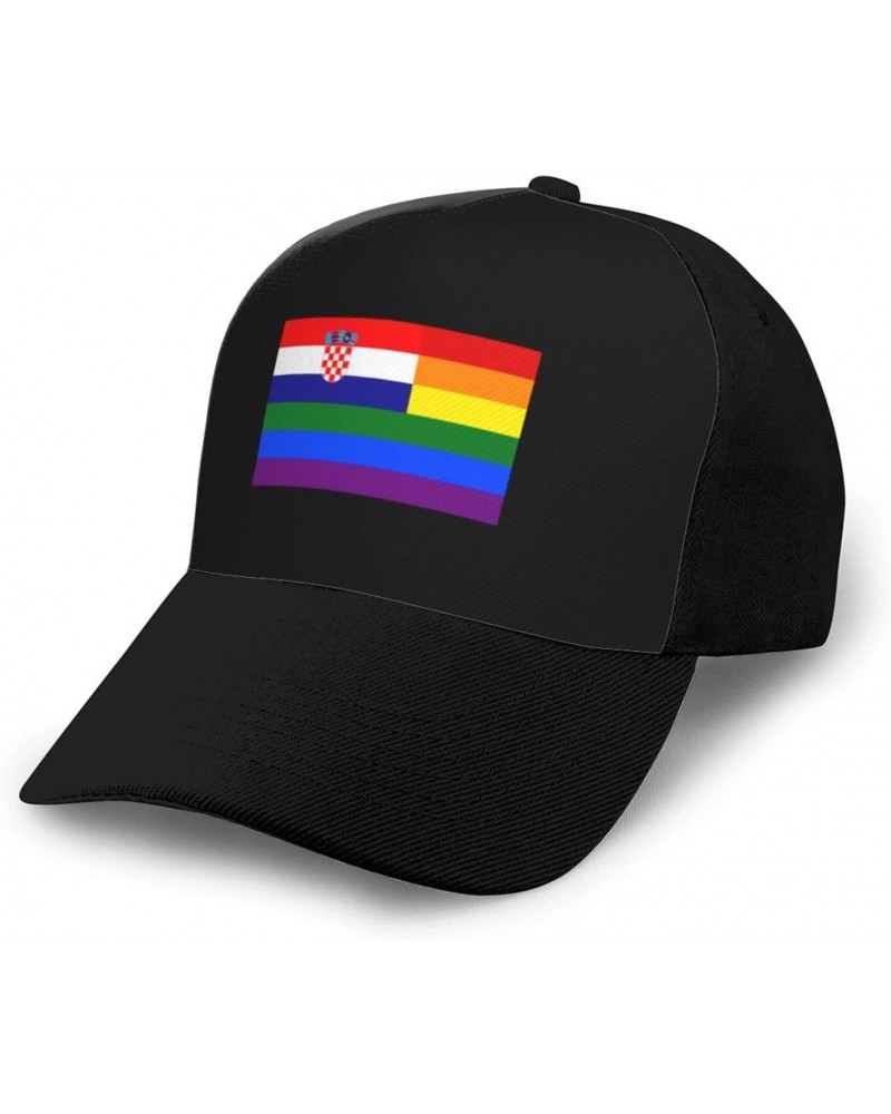 Croatia Rainbow Flag Baseball Cap Women Men Hat Outdoor Leisure Sun Hat Adjustable Truck Driver Baseball Caps Dad Hats $15.27...