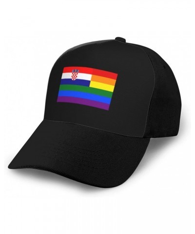 Croatia Rainbow Flag Baseball Cap Women Men Hat Outdoor Leisure Sun Hat Adjustable Truck Driver Baseball Caps Dad Hats $15.27...