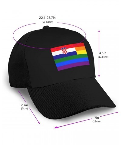 Croatia Rainbow Flag Baseball Cap Women Men Hat Outdoor Leisure Sun Hat Adjustable Truck Driver Baseball Caps Dad Hats $15.27...