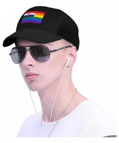 Croatia Rainbow Flag Baseball Cap Women Men Hat Outdoor Leisure Sun Hat Adjustable Truck Driver Baseball Caps Dad Hats $15.27...