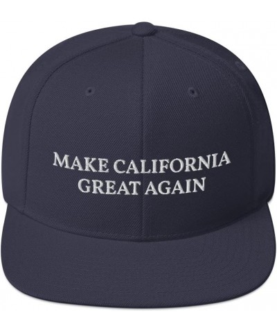 Make California Great Again Hat Flatbrim Flat Brim Snapback Hat Cap Navy $17.37 Baseball Caps