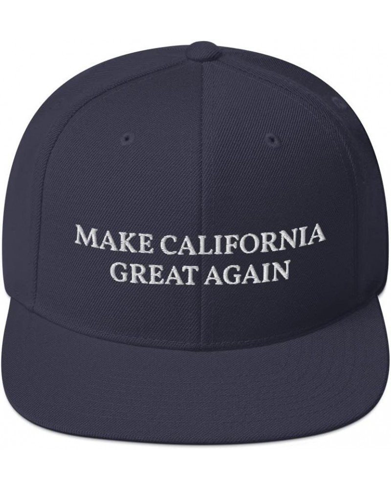 Make California Great Again Hat Flatbrim Flat Brim Snapback Hat Cap Navy $17.37 Baseball Caps