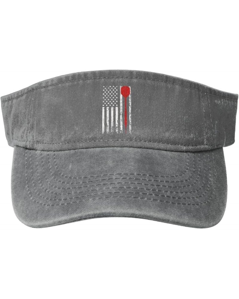 American Flag Dart Sun Hat Sun Visor Hats for Women Men Baseball Cap Golf Hats Gray $9.47 Visors