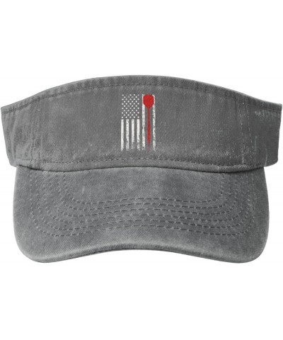 American Flag Dart Sun Hat Sun Visor Hats for Women Men Baseball Cap Golf Hats Gray $9.47 Visors