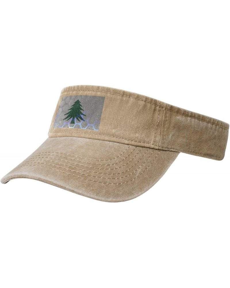 Honeycomb Style Naval Ensign of Texas Sun Visor Hats for Women Men Adjustable Sports Sun Hats Golf Cap Natural $13.80 Sun Hats