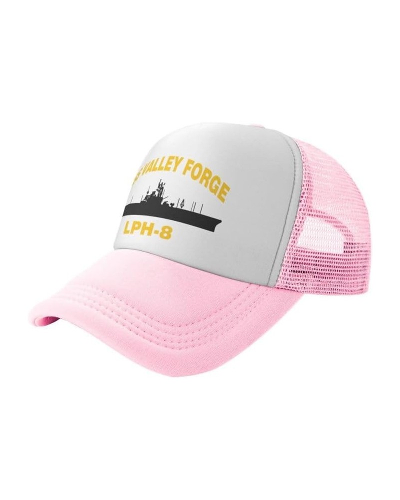 USS Valley Forge Lph-8 Flag-Trucker Hats Denim Hats Cowboy Knit hat Baseball Caps Fisherman's hat Pink $16.47 Baseball Caps