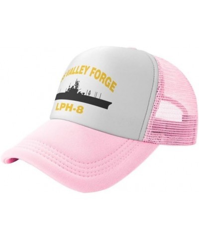 USS Valley Forge Lph-8 Flag-Trucker Hats Denim Hats Cowboy Knit hat Baseball Caps Fisherman's hat Pink $16.47 Baseball Caps