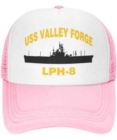 USS Valley Forge Lph-8 Flag-Trucker Hats Denim Hats Cowboy Knit hat Baseball Caps Fisherman's hat Pink $16.47 Baseball Caps