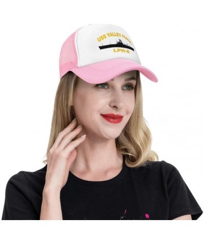 USS Valley Forge Lph-8 Flag-Trucker Hats Denim Hats Cowboy Knit hat Baseball Caps Fisherman's hat Pink $16.47 Baseball Caps