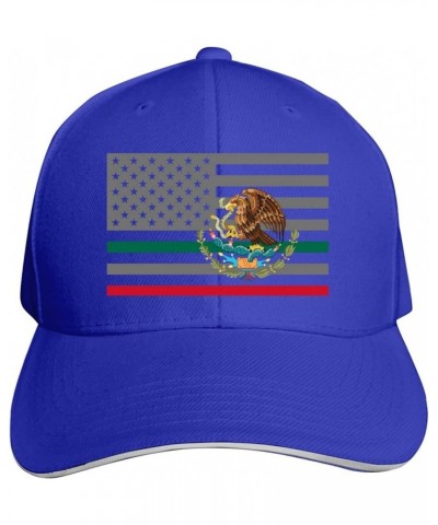 American Mexico Flag Adjustable Sandwich Hat Baseball Hat Dad Hat Casquette Hat Blue $9.35 Baseball Caps