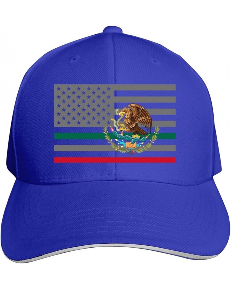 American Mexico Flag Adjustable Sandwich Hat Baseball Hat Dad Hat Casquette Hat Blue $9.35 Baseball Caps