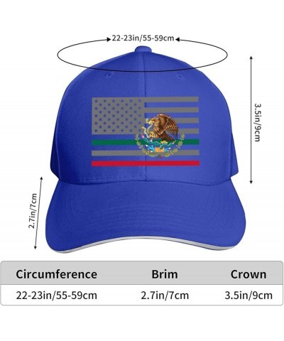 American Mexico Flag Adjustable Sandwich Hat Baseball Hat Dad Hat Casquette Hat Blue $9.35 Baseball Caps