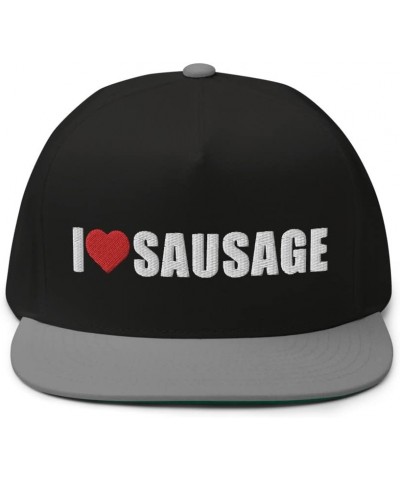 I Love Sausage Funny Hat Black/ Grey $18.39 Baseball Caps