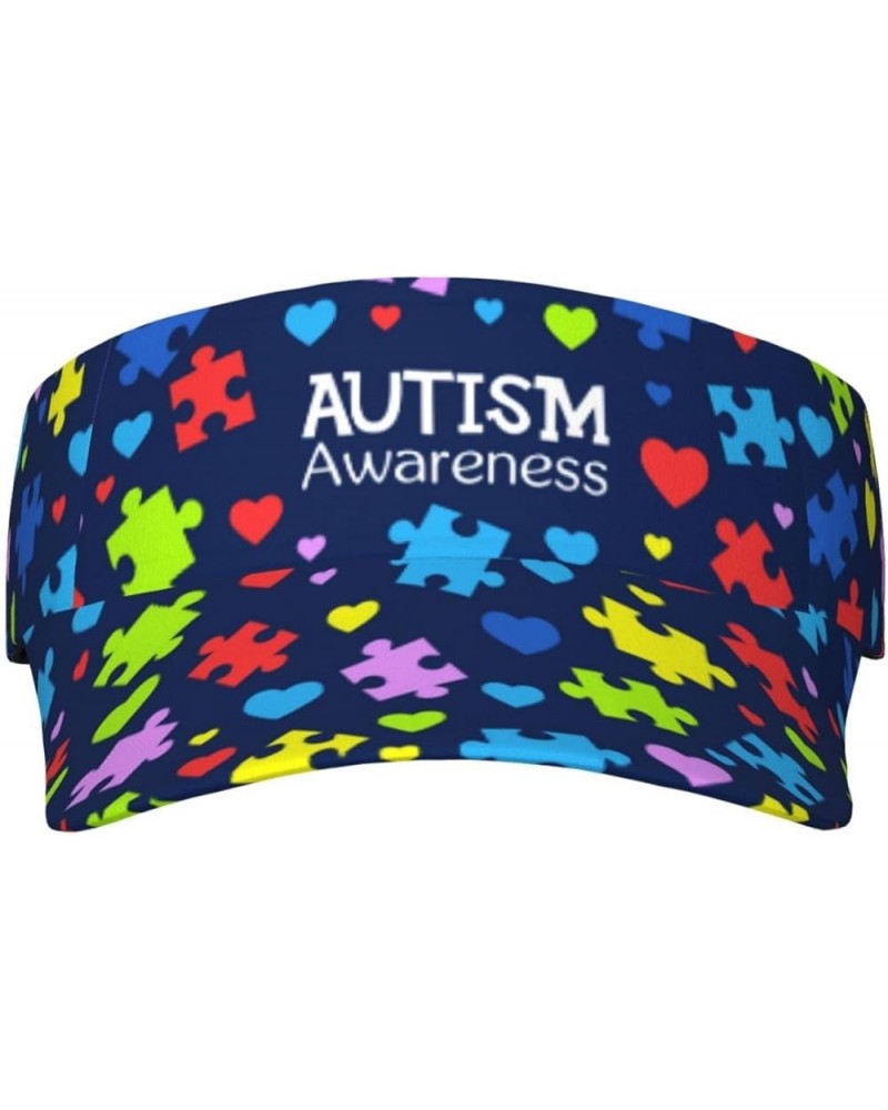 Autism Awareness Visor Hat, Fashion Sports Sun Visor Hat, Adjustable Golf Hats for Women Men Autism-1 $10.80 Visors