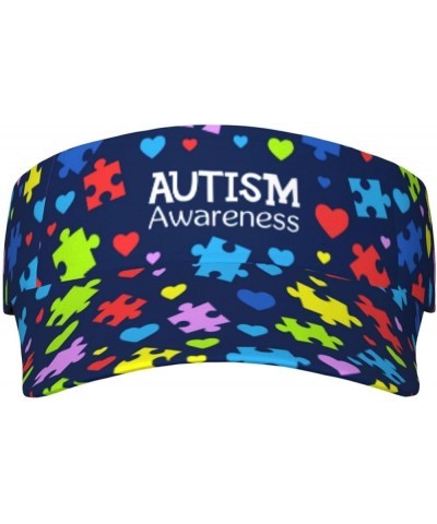 Autism Awareness Visor Hat, Fashion Sports Sun Visor Hat, Adjustable Golf Hats for Women Men Autism-1 $10.80 Visors