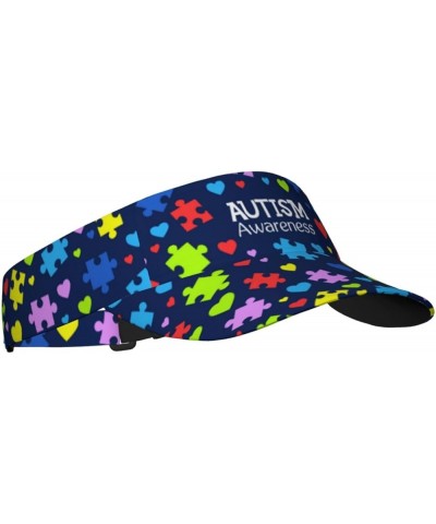 Autism Awareness Visor Hat, Fashion Sports Sun Visor Hat, Adjustable Golf Hats for Women Men Autism-1 $10.80 Visors