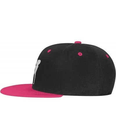 Break Dance Peaked Hat Fashion Adjustable Flat Brim Hip Hop Hat Unisex Pink $15.49 Sun Hats