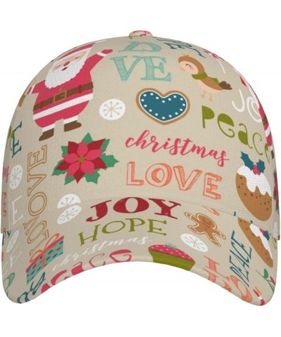 Merry Christmas Baseball Cap Men Women - Classic Adjustable Plain Hat Merry Christmas27 $11.01 Baseball Caps