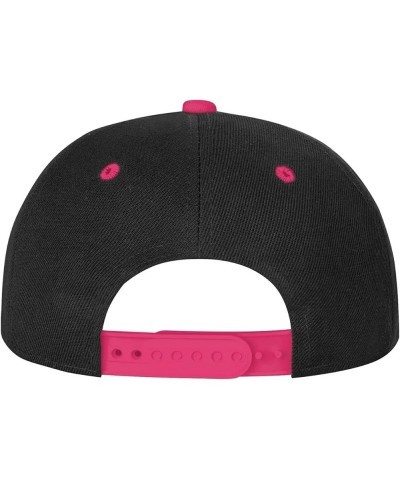 Break Dance Peaked Hat Fashion Adjustable Flat Brim Hip Hop Hat Unisex Pink $15.49 Sun Hats